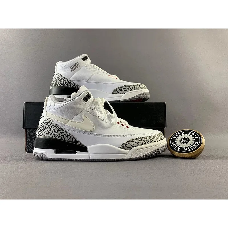 Nike Nike Air Jordan 3 White Cement Sneakers White - 1