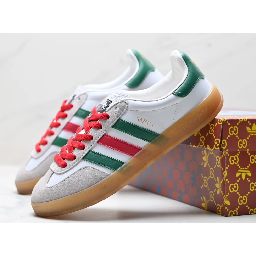 Adidas Adidas Gazelle White/Green/Red Sneakers White