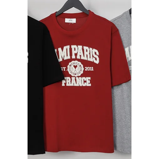 Other T-Shirt 'AMI PARIS' Red Solid T-Shirt Red - 1