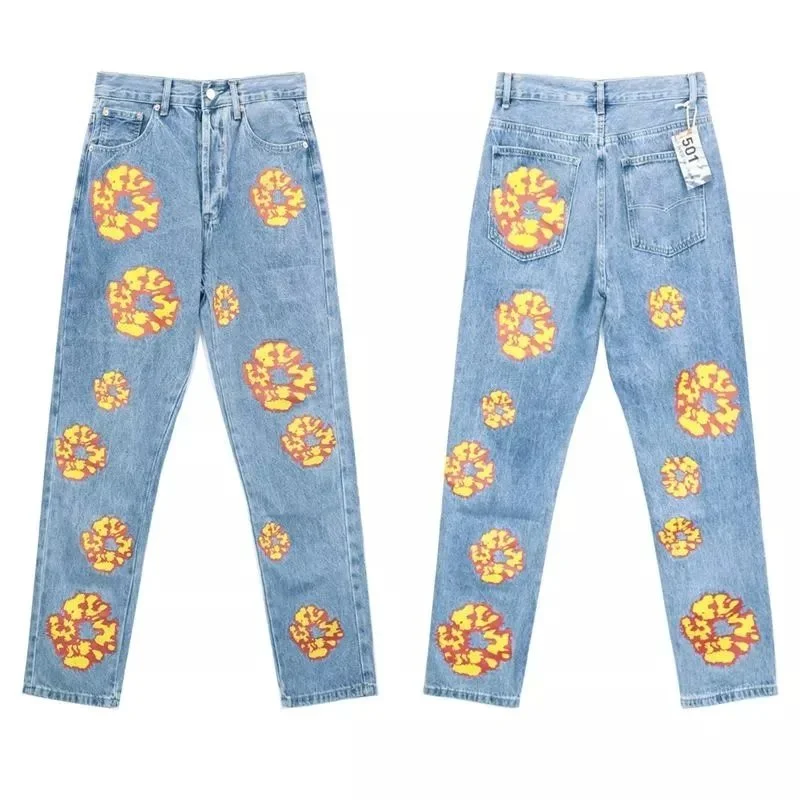 Levi's Levis 501 Blue Floral Print Jeans Blue - 1