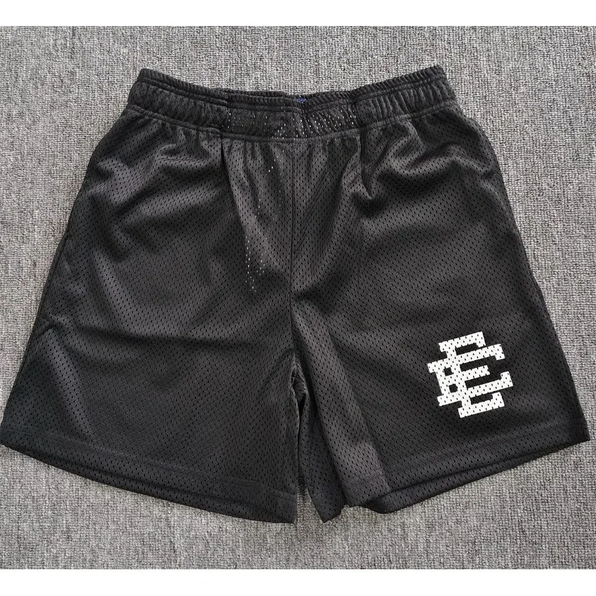 Other Black Mesh Basketball Shorts with White Logo Black - 1