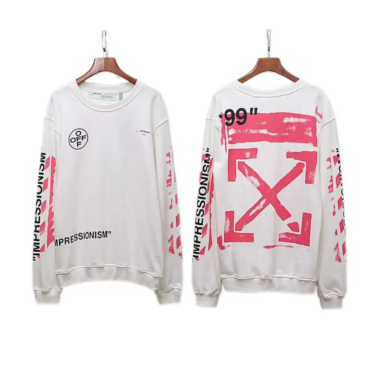 Off-White Off-White OW100 White '99' Arrow Print Sweatshirt White - 1