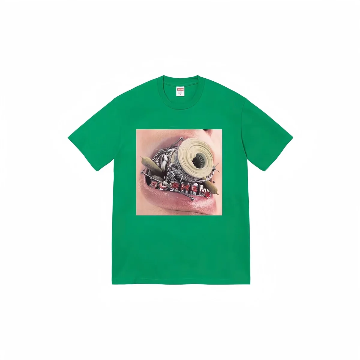 Supreme Supreme Green Money Mouth T-Shirt Green - 1