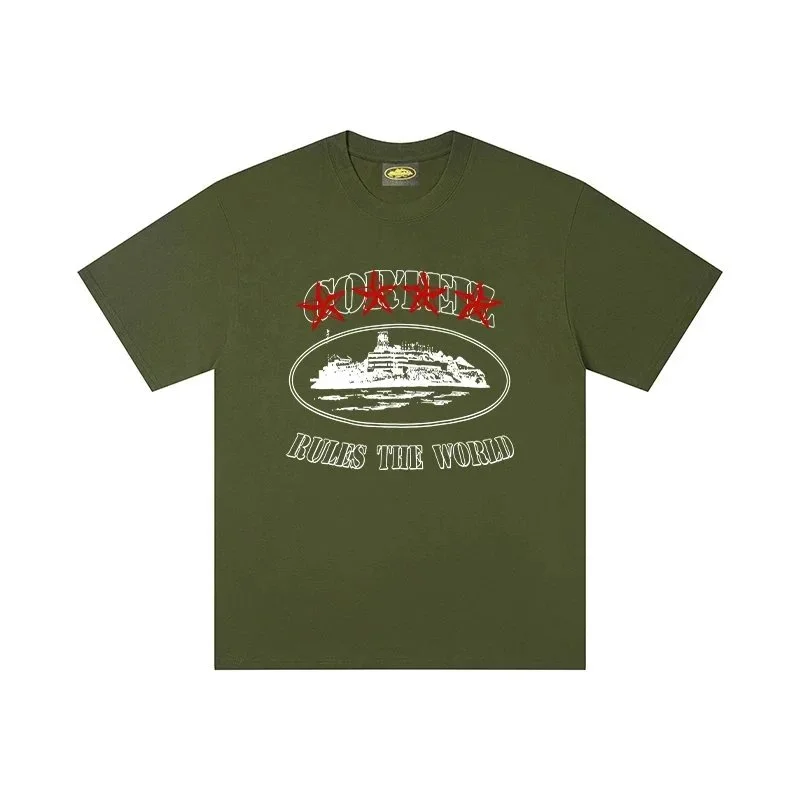 Other Coffee Rules the World Olive Green T-Shirt Green - 1