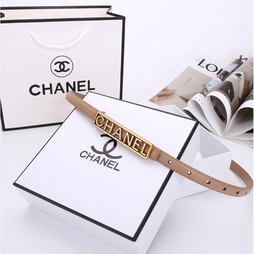 Chanel Chanel C-5 Yellow Logo Belt Yellow