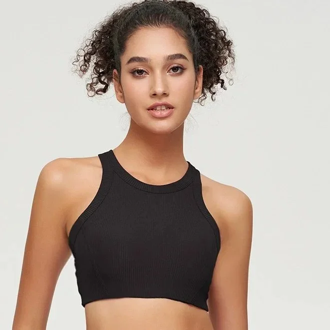 Other Black Ribbed Sports Bra Underwear Black - 1