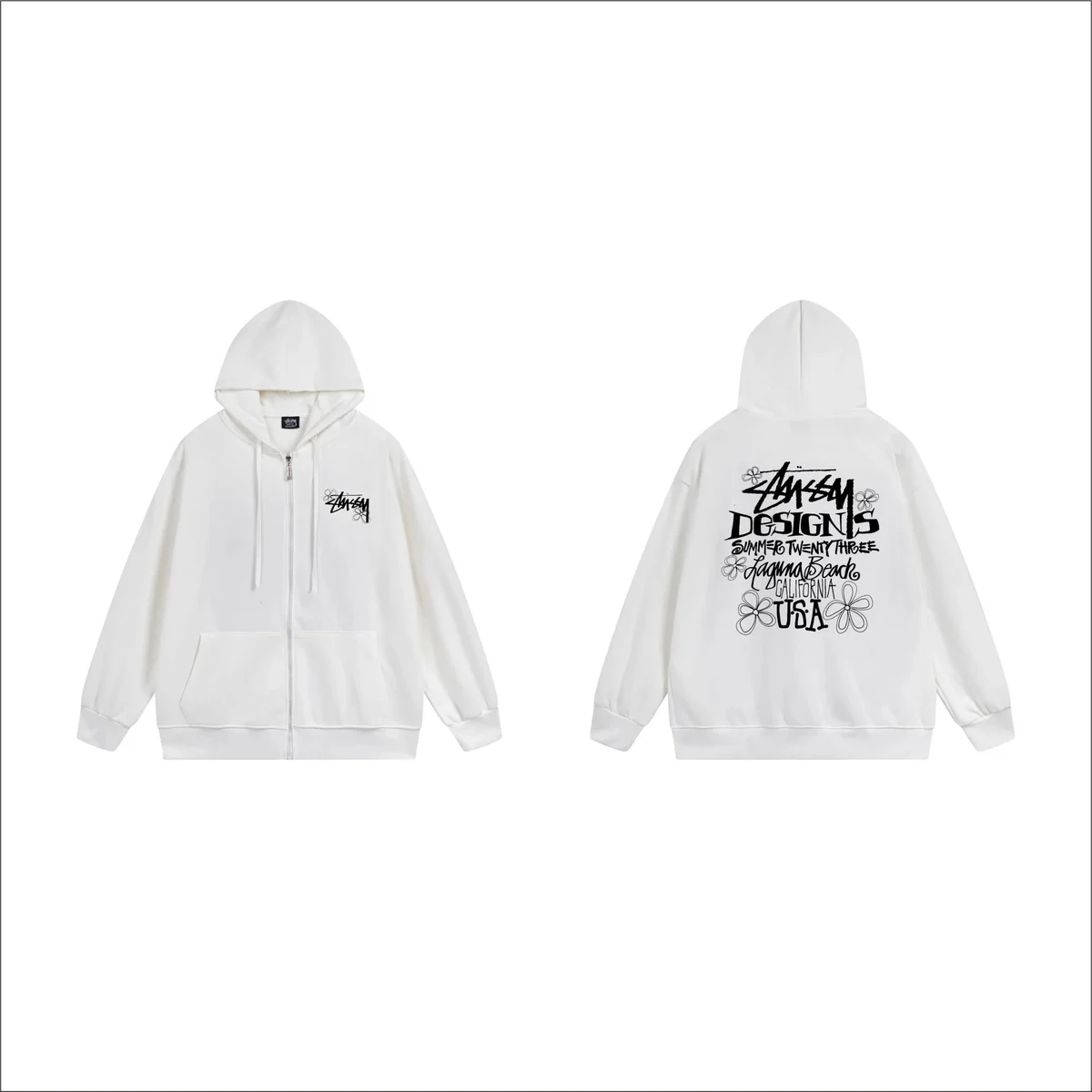 Stussy Stussy Stüssy Summer 2023 White Hoodie White - 1