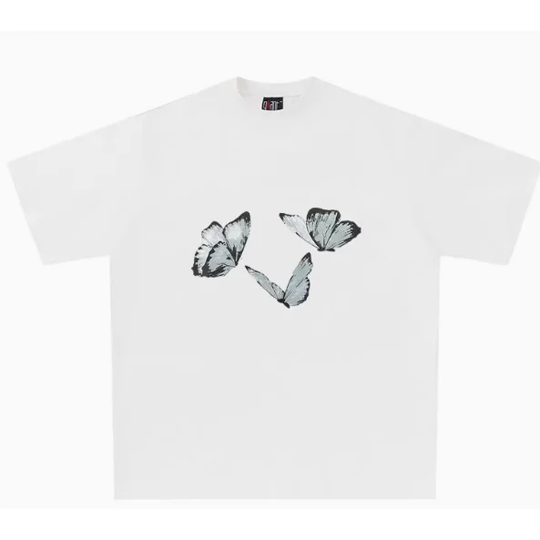 Other White Butterfly Print T-Shirt White - 1
