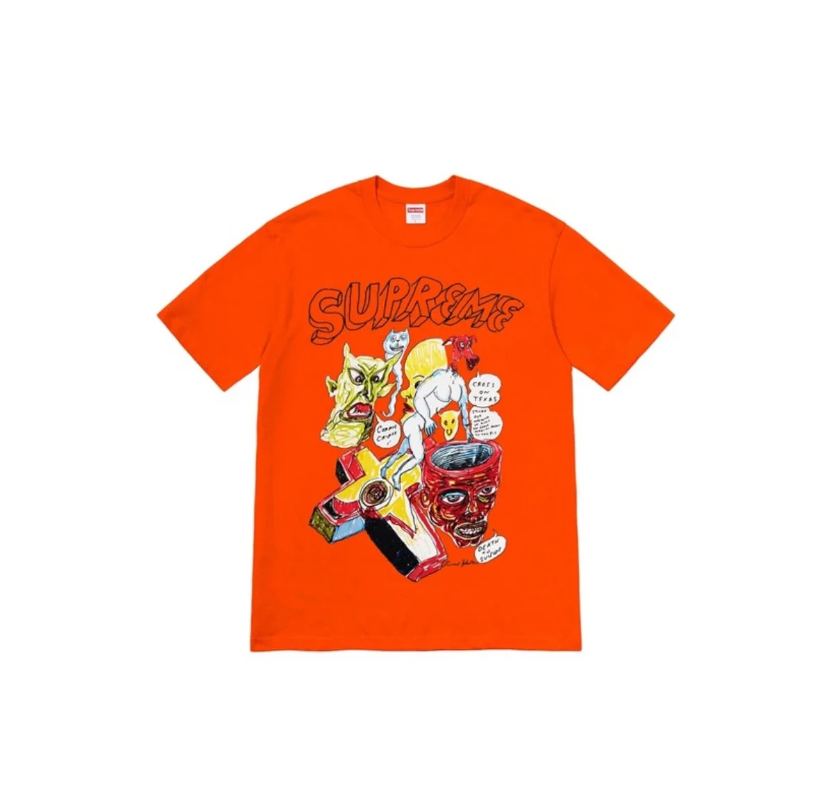 Supreme Supreme Cross on Texas Orange T-Shirt Orange - 1
