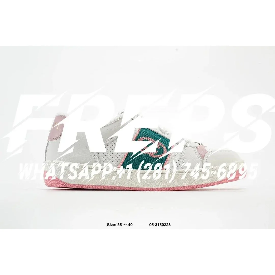 Other Unisex White and Pink Leather Sneakers White - 1