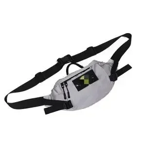 Other Unisex Grey Belt Bag with Black Straps Grey - 1