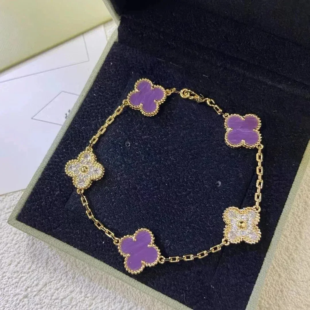 Van Cleef & Arpels Van Cleef & Arpels Alhambra BB-33 Purple Clover Bracelet Purple