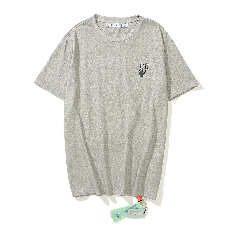 Off-White Off-White OW T-Shirt Grey Solid T-Shirt Grey - 1