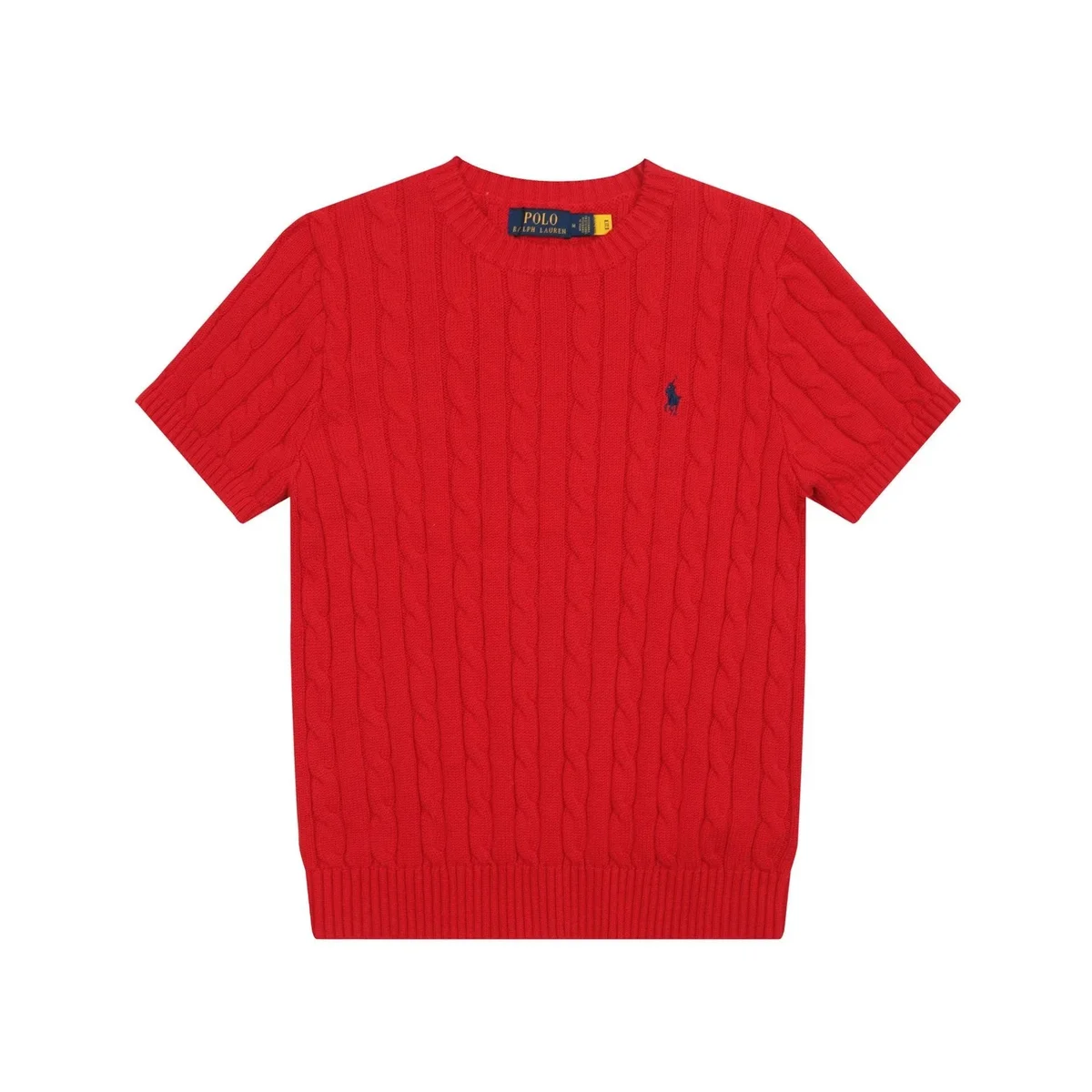 Polo Ralph Lauren Polo Ralph Lauren Cable Knit T-Shirt Red Red - 1