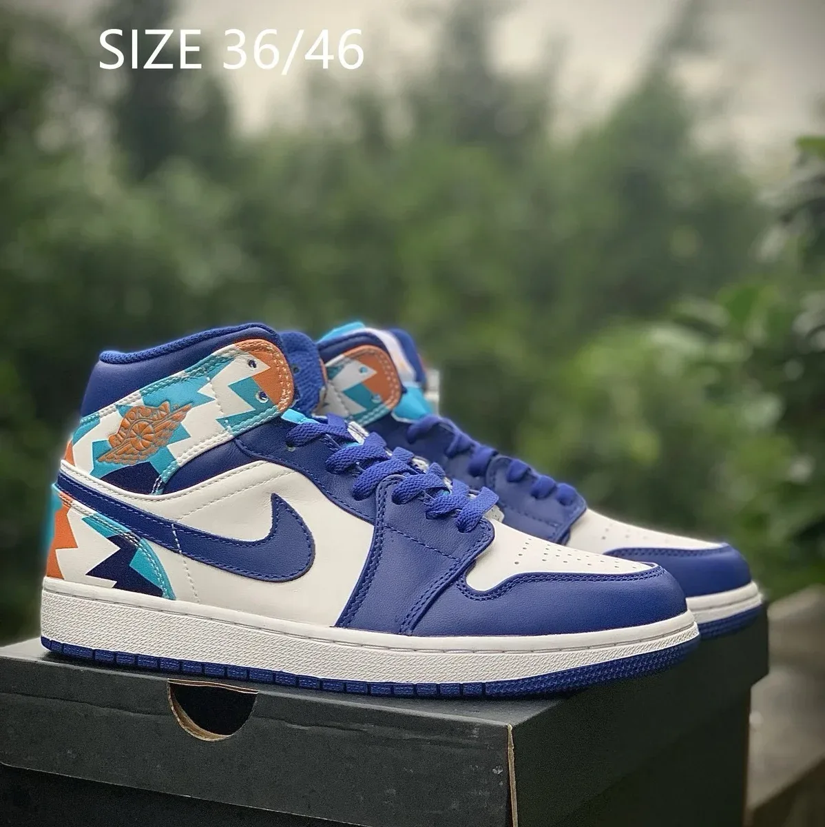 Nike Nike Air Jordan 1 Mid Blue White Colorway Sneakers Blue - 1