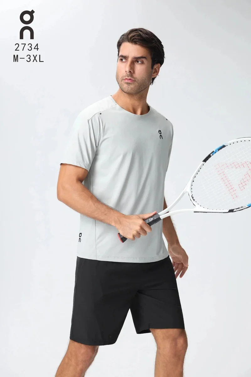 On Running On Running Light Grey T-Shirts Tennis Club Grey - 1