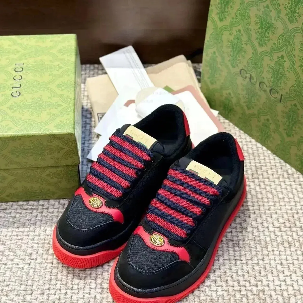 Gucci Gucci Ace 35 Black/Red Sneakers Black