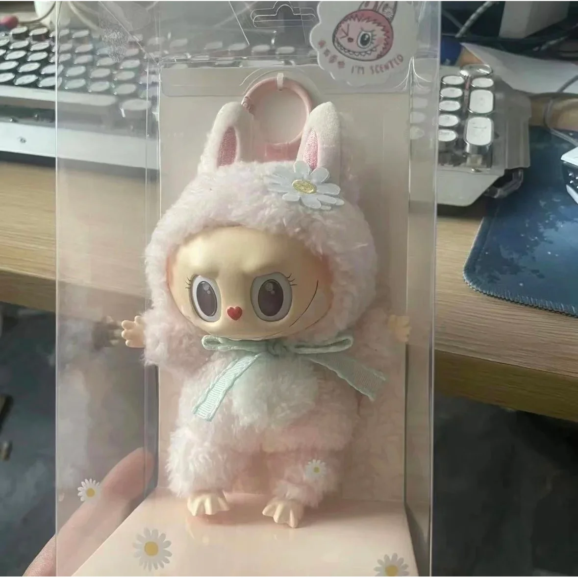 Other Pastel Pink Plush Bunny Keychain Pink - 1