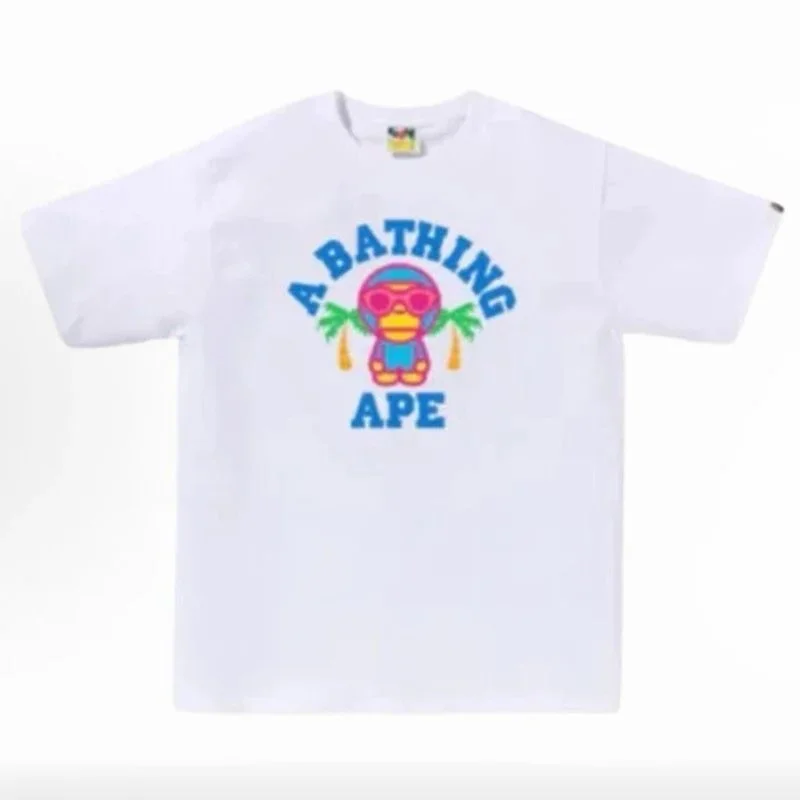 A Bathing Ape A Bathing Ape BAPE STA White Blue Graphic T-Shirt White - 1