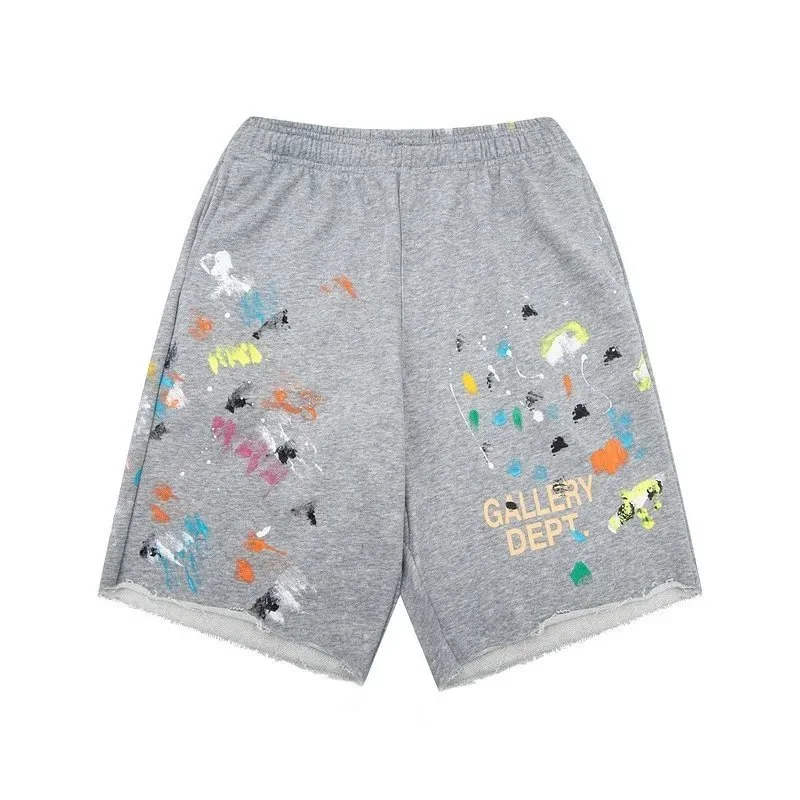Gallery Dept. Gallery Dept. Art That Kills Multi-Color Splatter Shorts Grey - 1