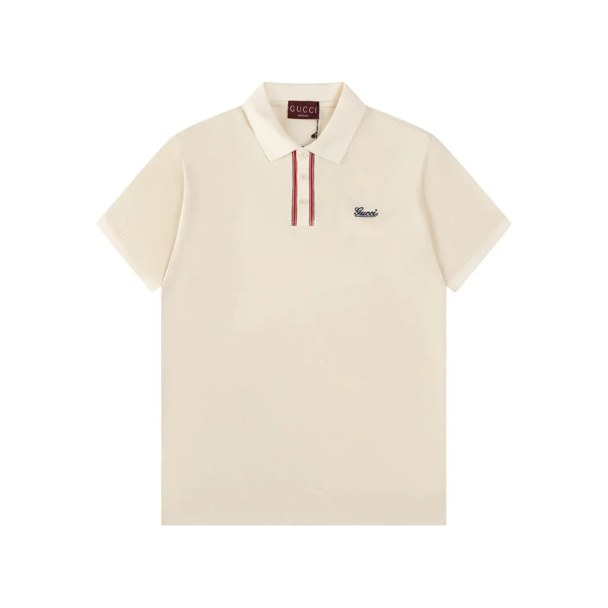 Gucci Gucci Polo Shirt Cream Solid T-Shirt Cream - 1