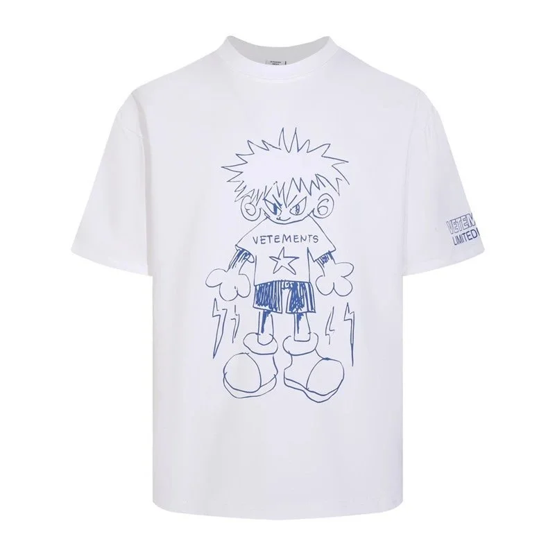 Vetements Vetements White Cartoon Print T-Shirt White - 1