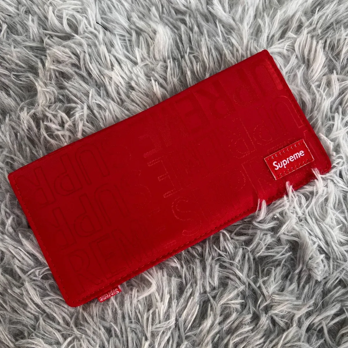 Supreme Red Full Embroidery Long Wallet