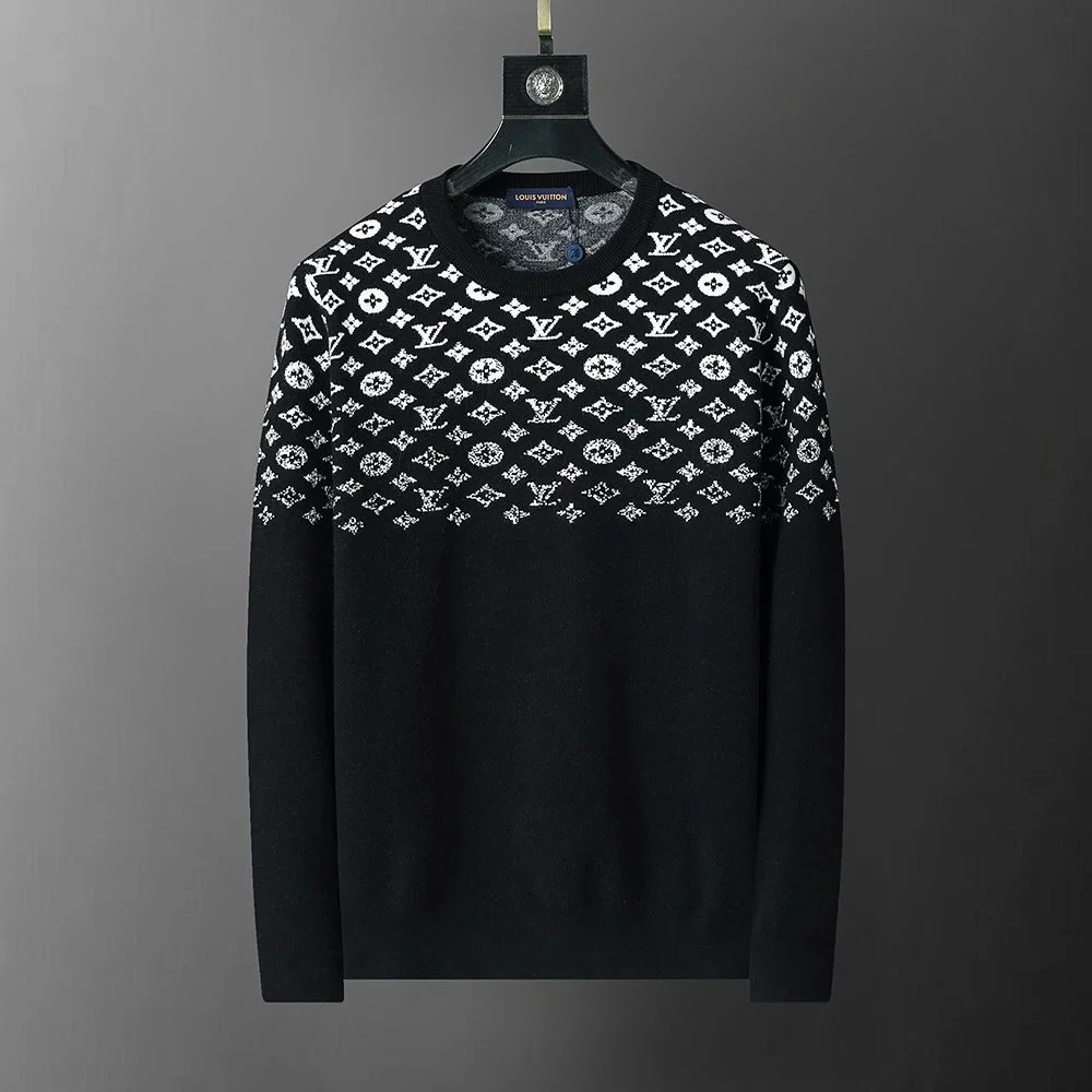 Louis Vuitton Louis Vuitton Classic Logo Monogram Sweater Black Black