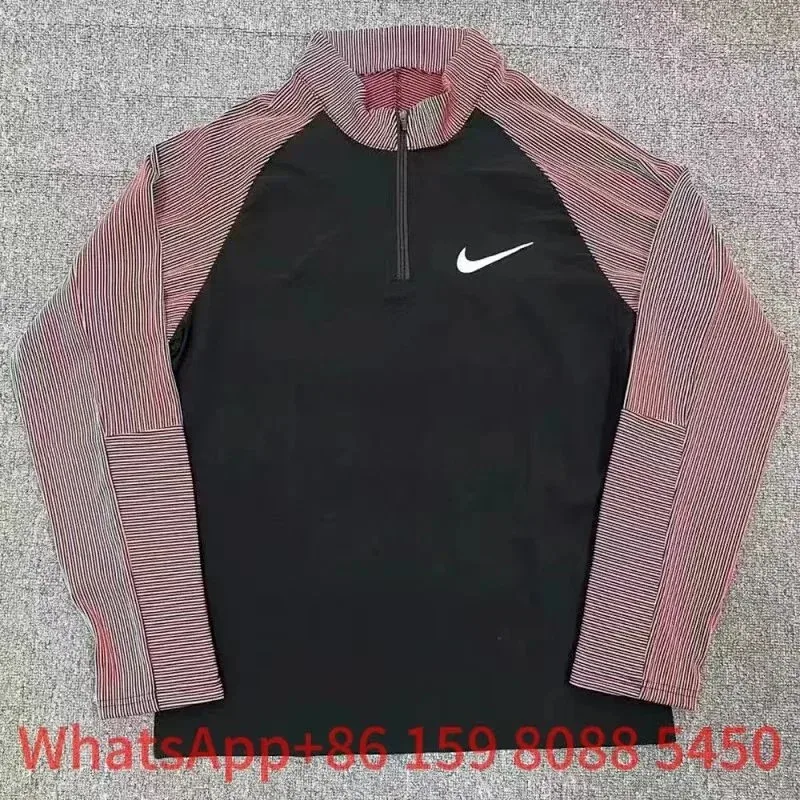 Nike Nike Black/Pink Striped Half-Zip Top Black