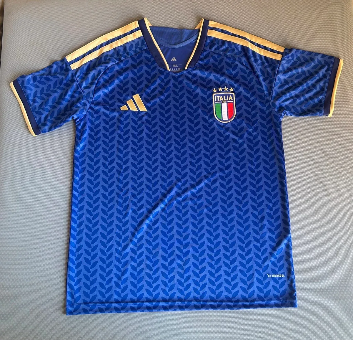 Adidas Adidas Italy Home Jersey Blue Gold T-Shirt Blue - 1