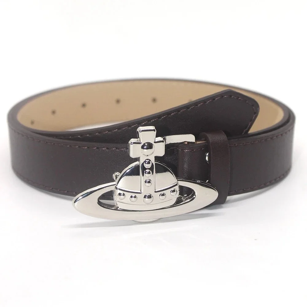 Vivienne Westwood Vivienne Westwood Saturn Buckle Belt Coffee Brown Brown - 1