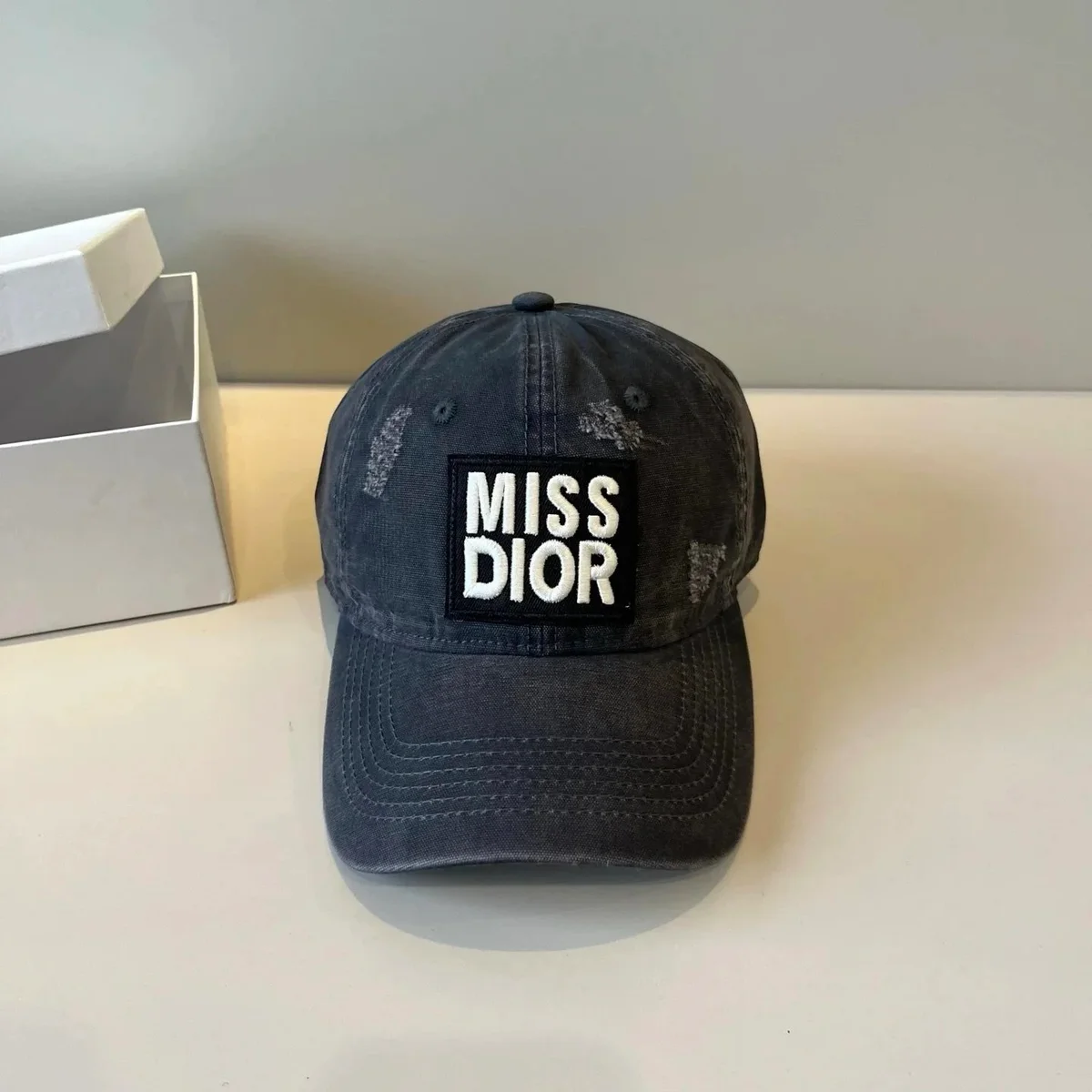 Dior Dior Miss Dior Washed Denim Cap Navy - 1