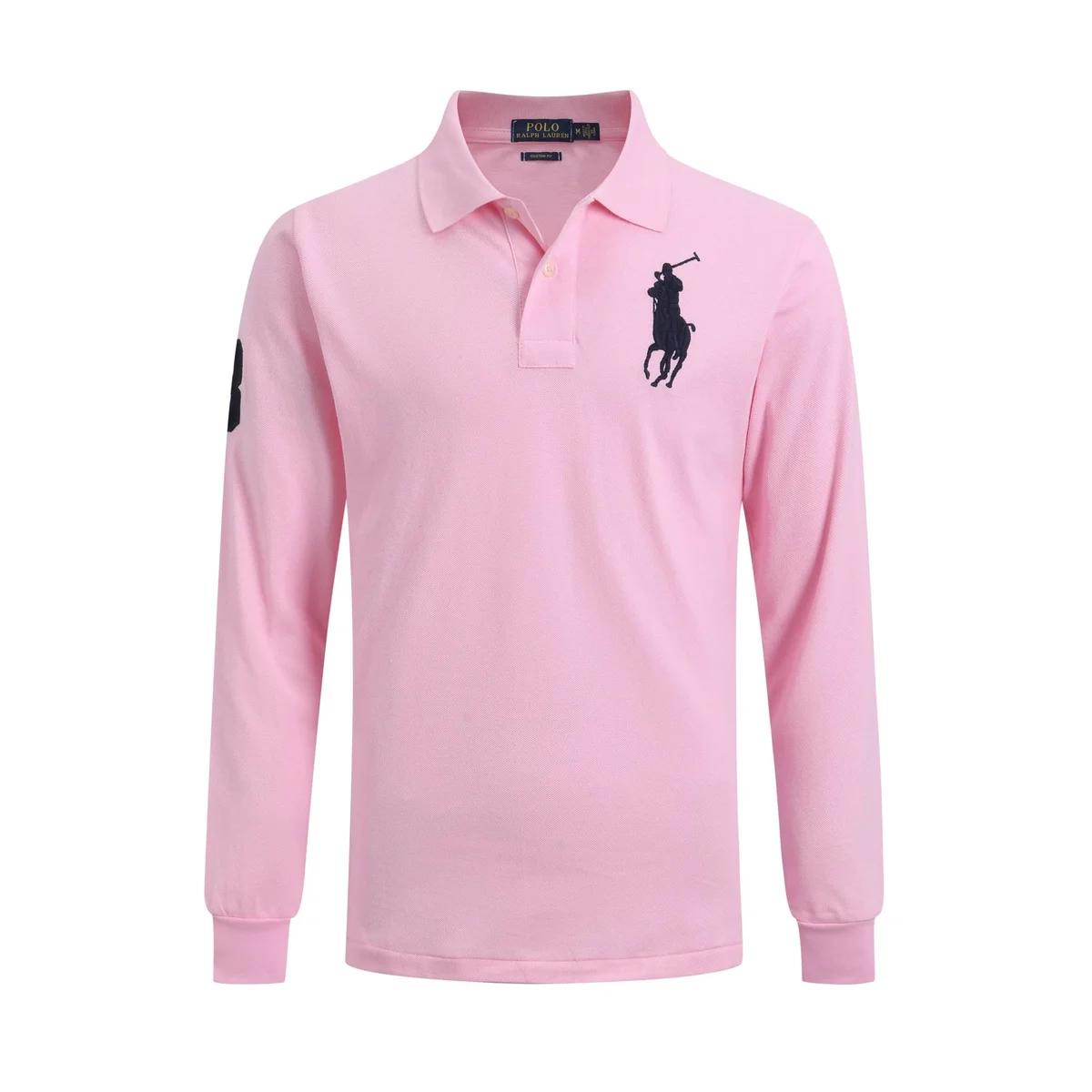 Polo Ralph Lauren Polo Ralph Lauren Big Pony Pink Long Sleeve Polo Shirt Pink - 1