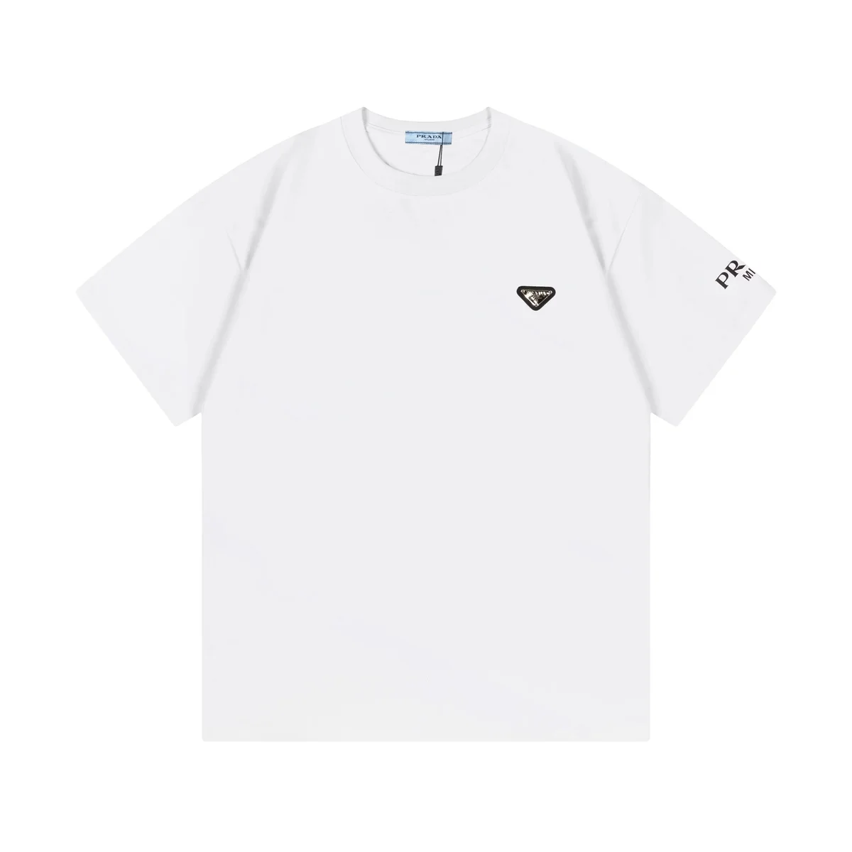Prada Prada Triangle Logo White T-Shirt White