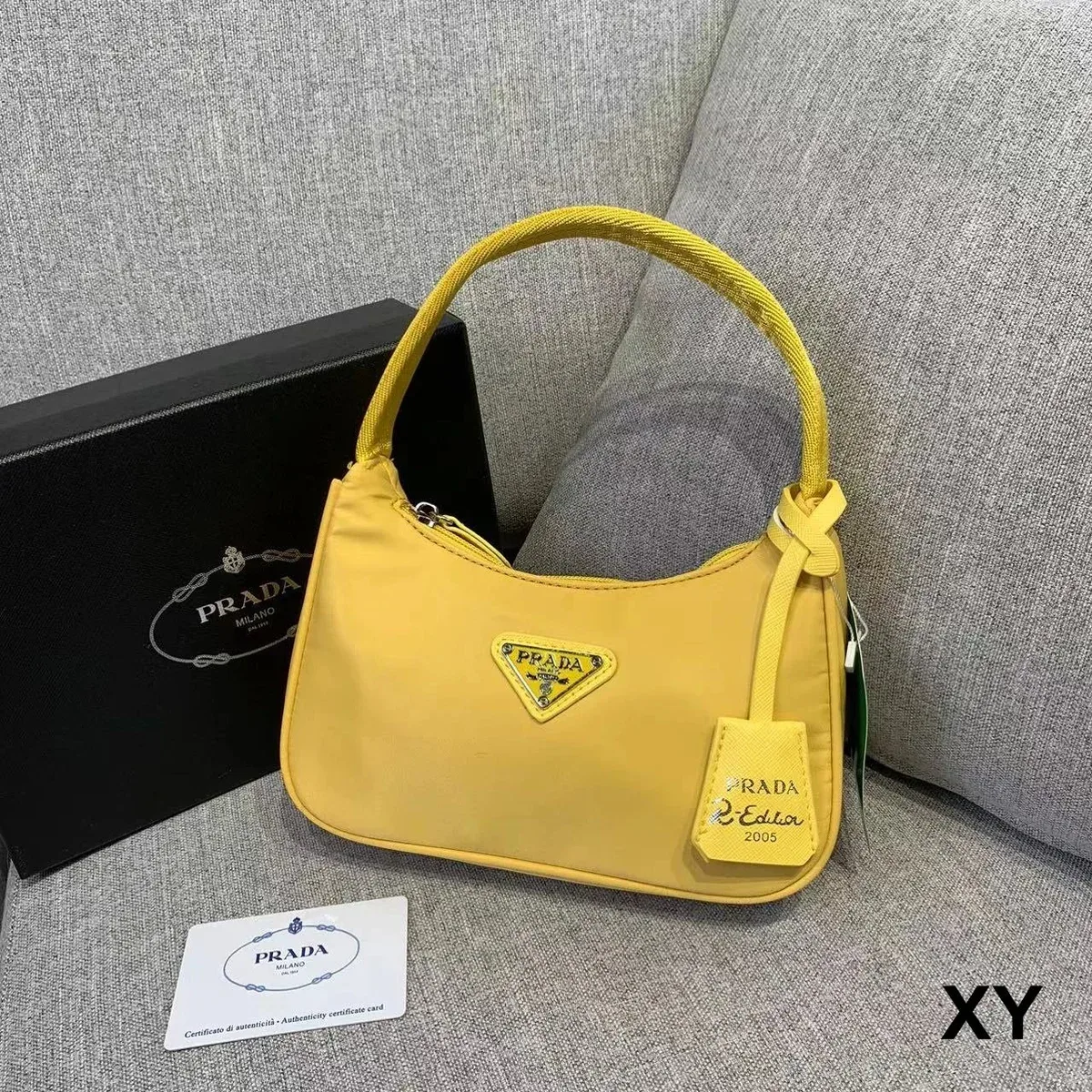 Prada Prada Re-Edition Yellow Shoulder Bag Yellow