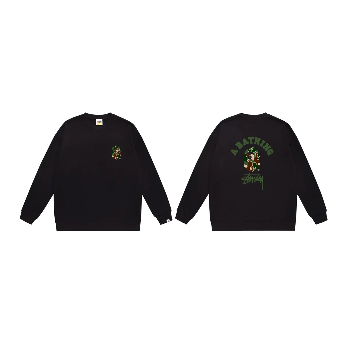 A Bathing Ape A Bathing Ape BAPE STA Black Camo Sweatshirt Black - 1