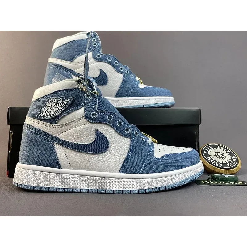 Nike Nike Air Jordan 1 Denim Sail Sneakers Blue - 1