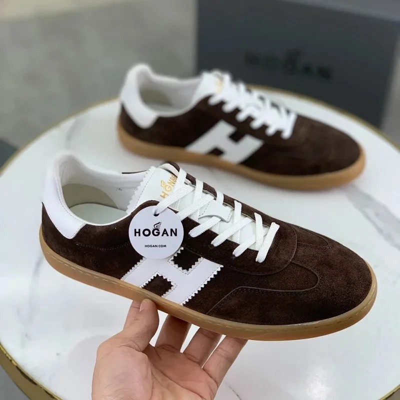 Hogan Hogan H365 Brown Suede Sneakers Brown - 1