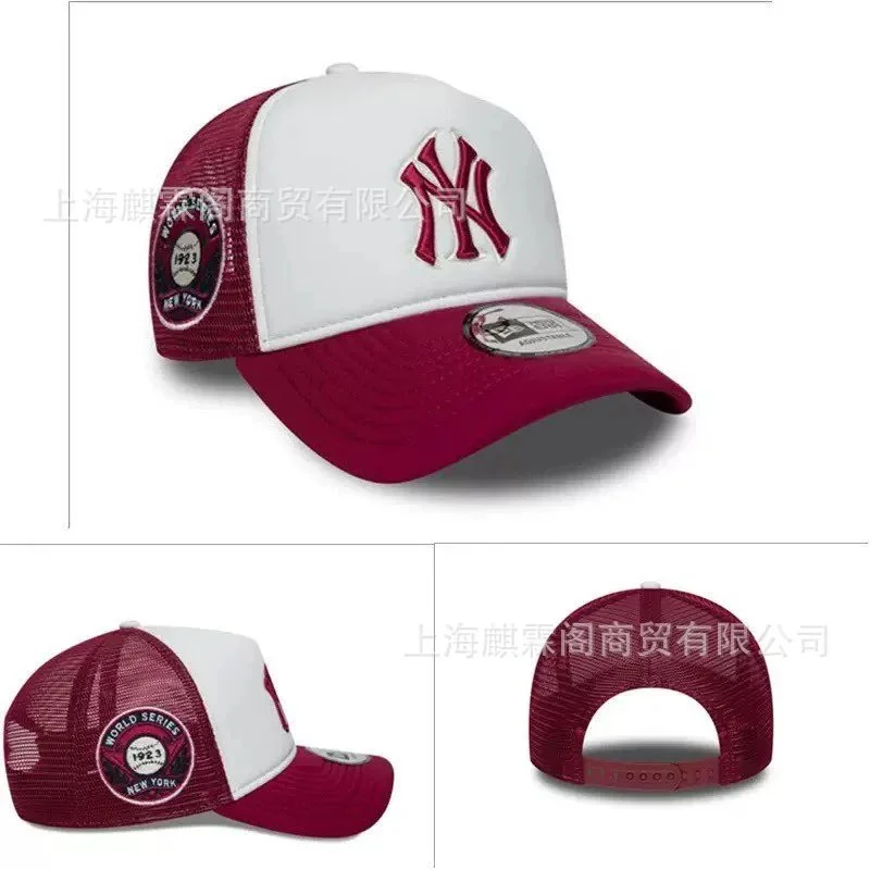 New Era New Era New York Yankees Trucker Cap Burgundy/White White - 1