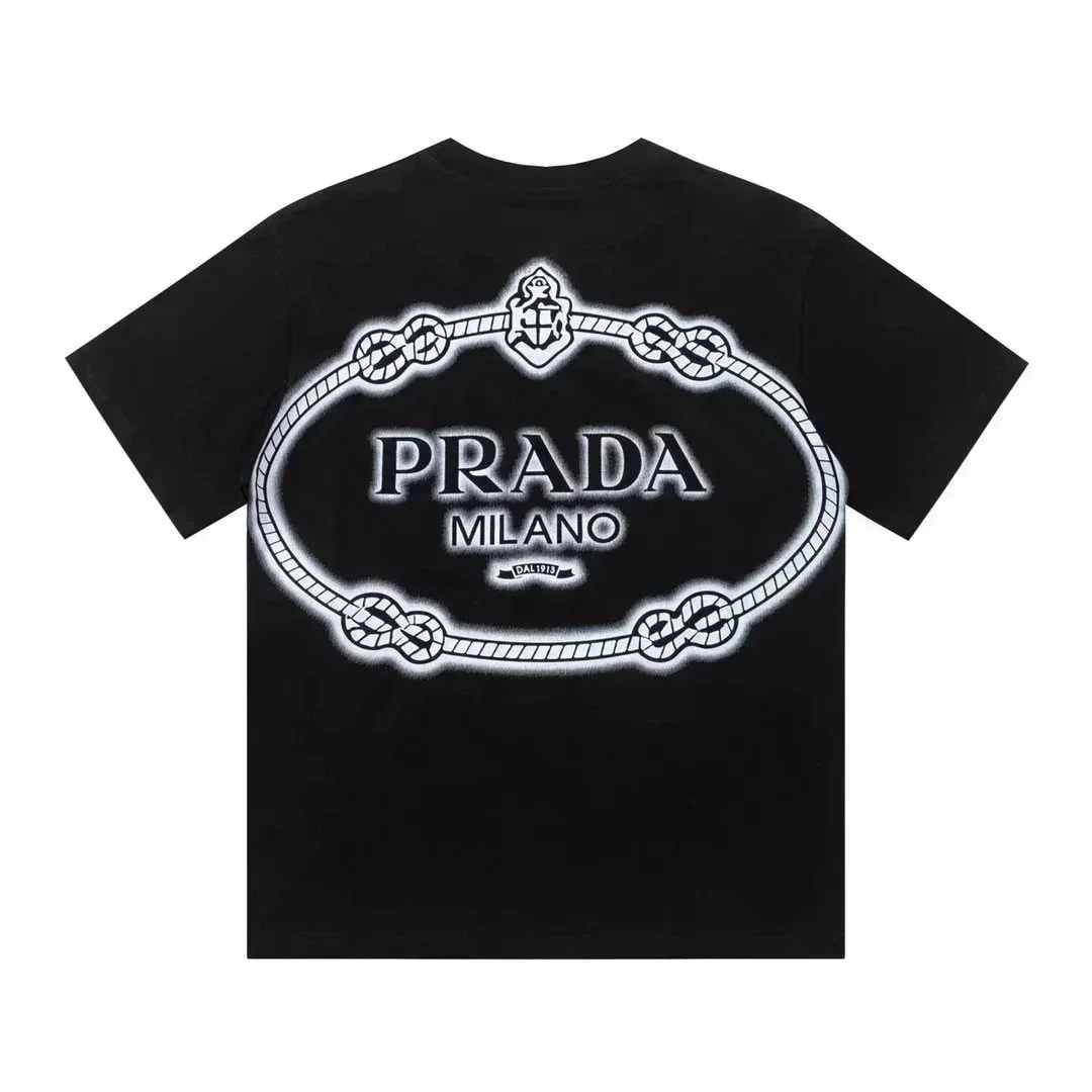 Prada Prada Black Rope Logo T-Shirt Black