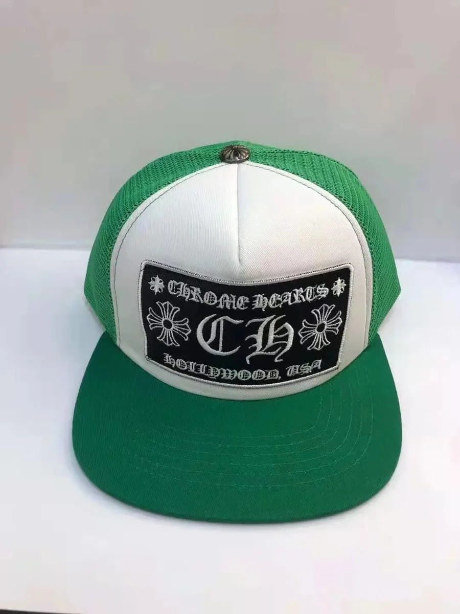Chrome Hearts Chrome Hearts CH Hollywood USA Trucker Cap Green/White Green - 1