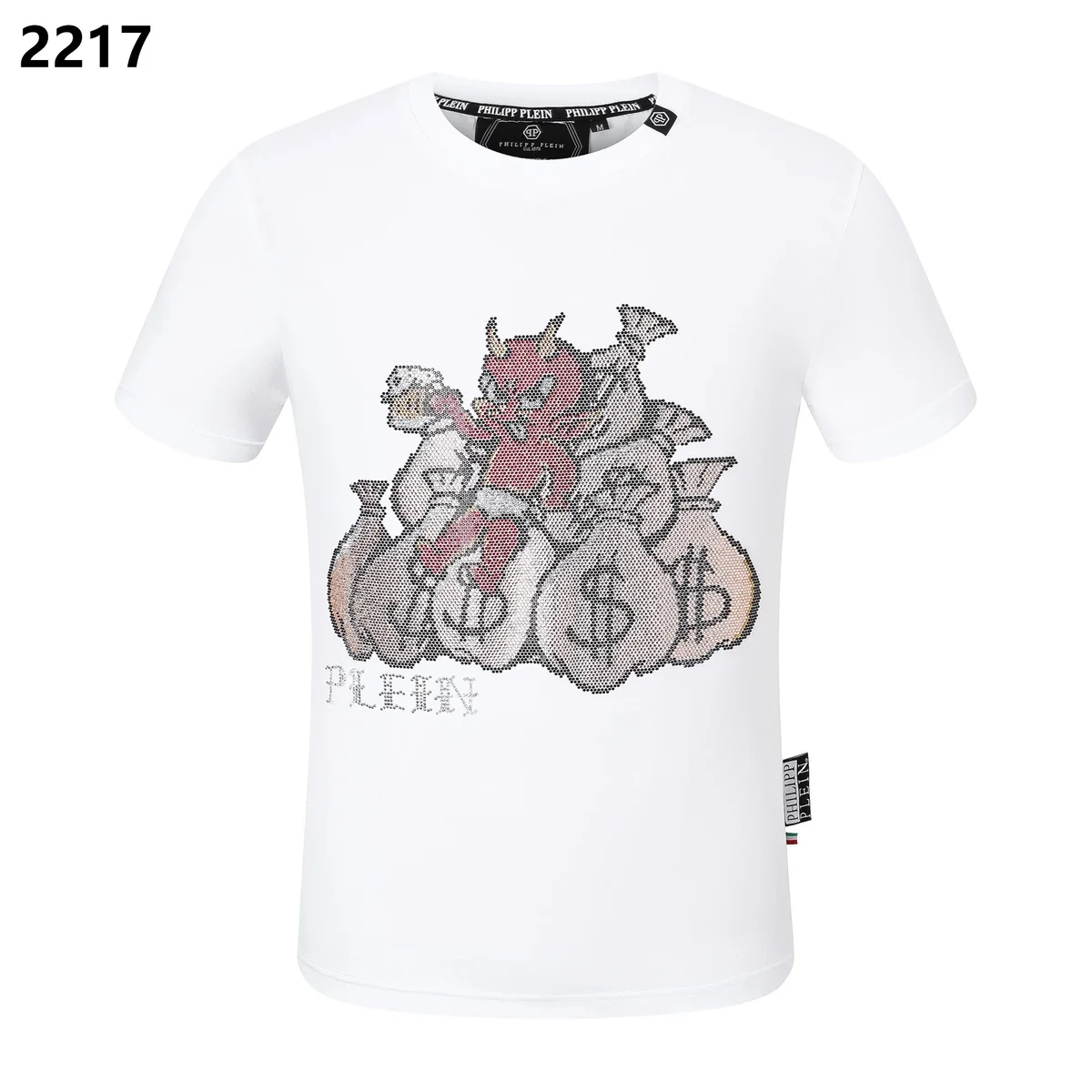 Philipp Plein Philipp Plein 2217 Money Bags T-Shirt White White - 1