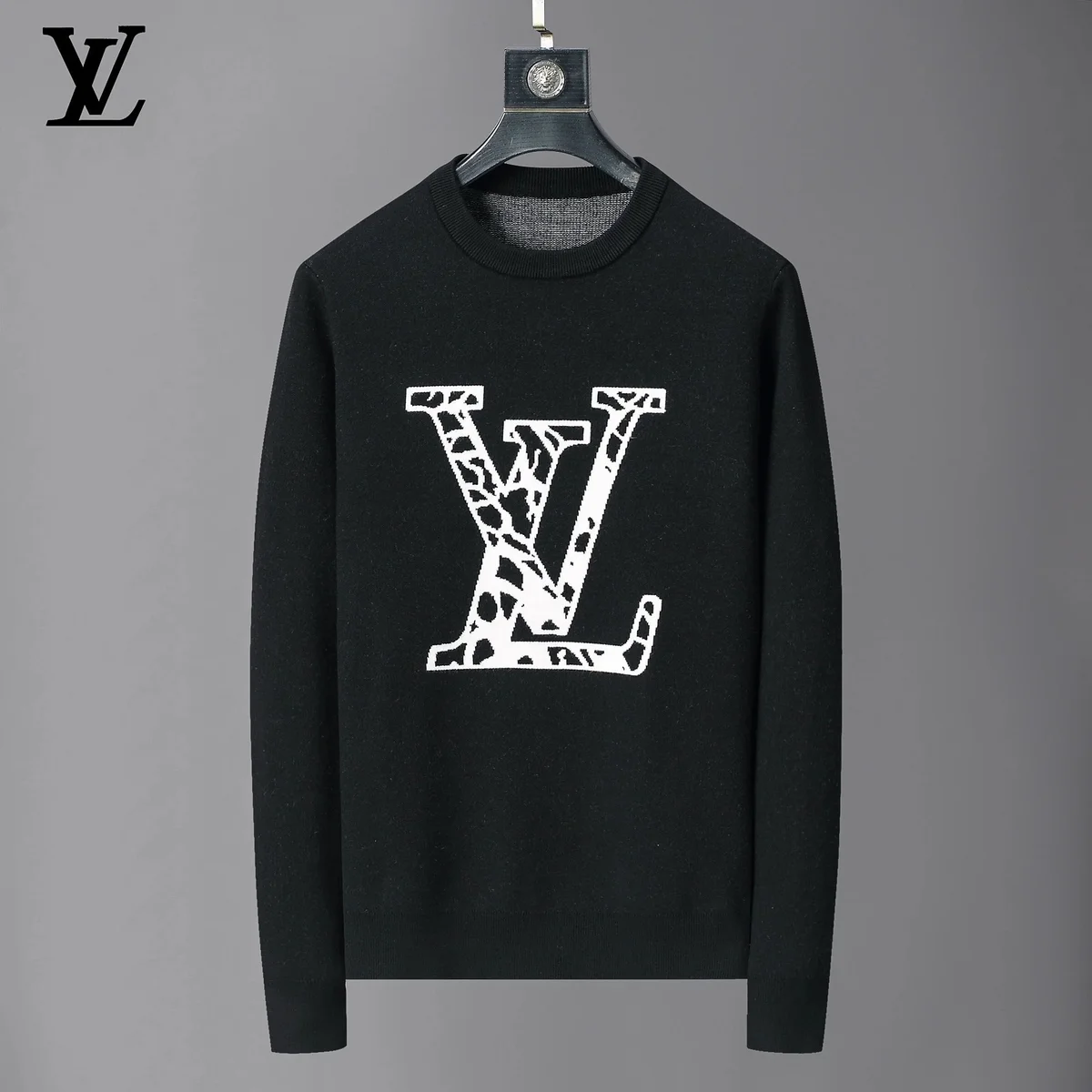 Louis Vuitton Louis Vuitton Monogram Black/White Leopard Crewneck Sweater Black