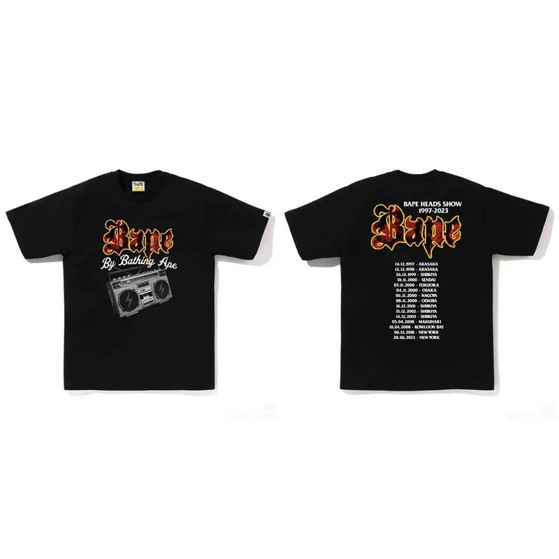 A Bathing Ape BAPE Heads Show 2007-2023 Black T-Shirt Black - 1