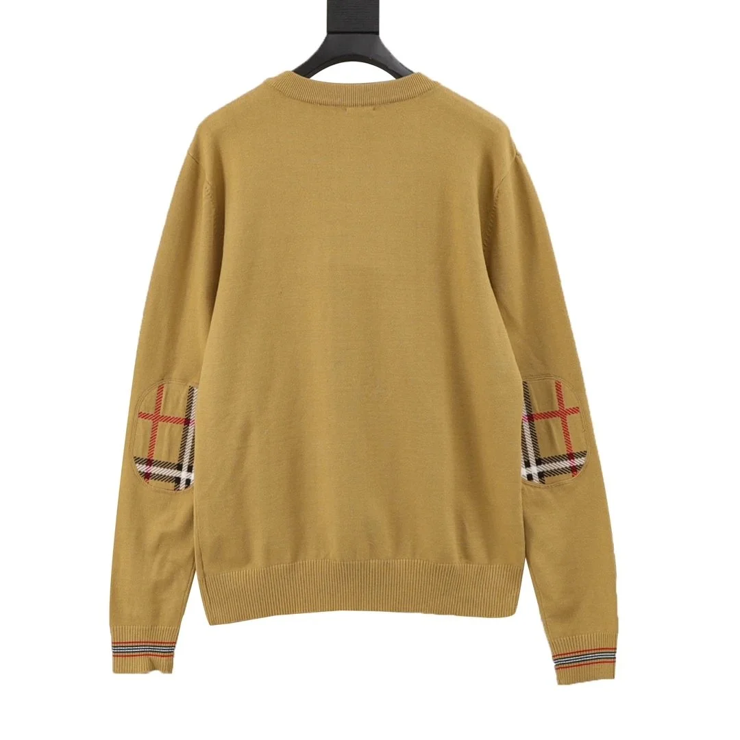 Burberry Burberry Vintage Check Mustard Knit Sweater Beige