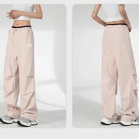 Alo Yoga Alo Yoga Pink (薄绒款) Wide Leg Pants Pink - 1