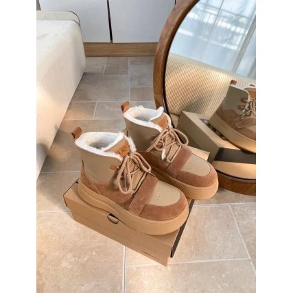 Other Shearling-Lined Two-Tone Beige Brown Boot Beige - 1