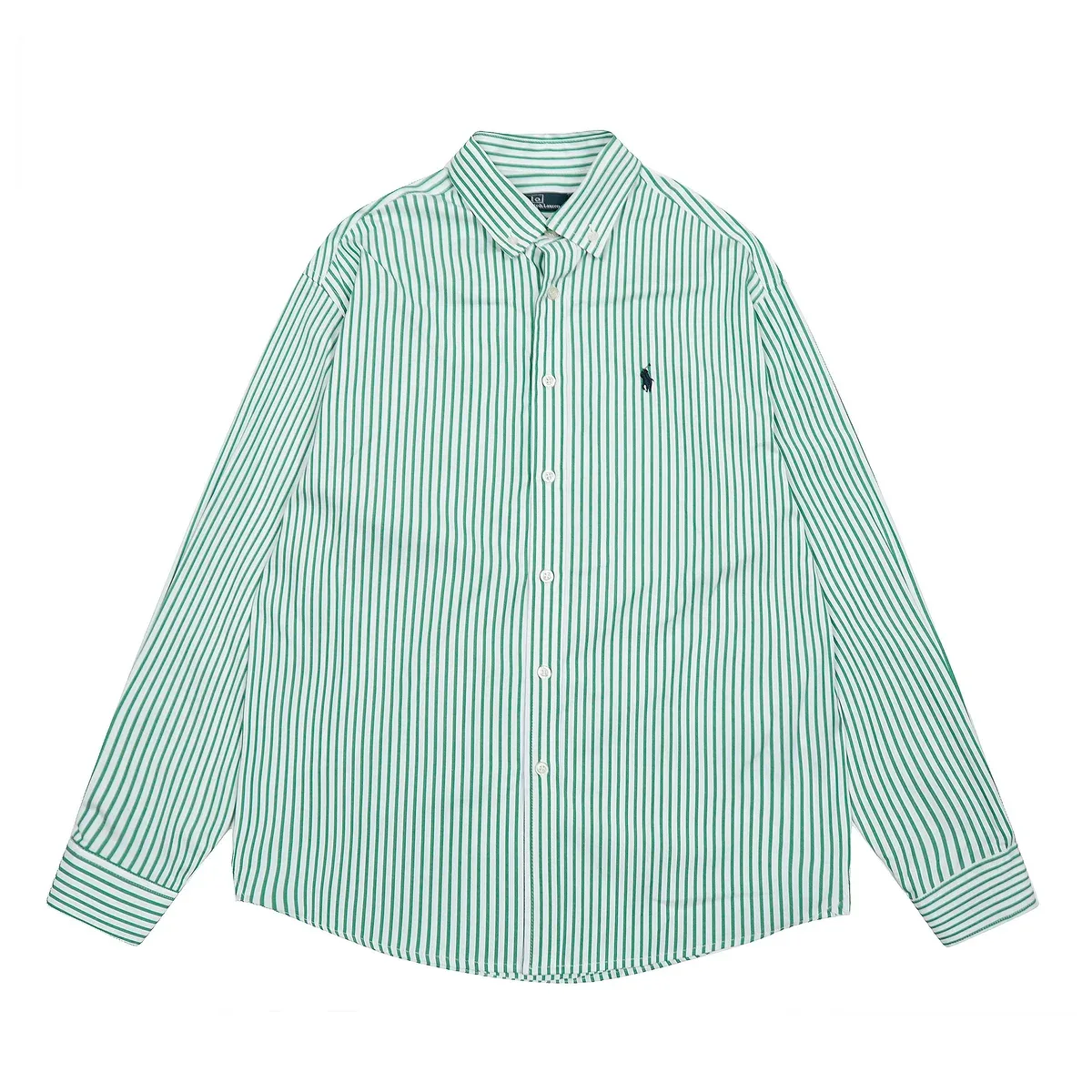 Polo Ralph Lauren Polo Ralph Lauren Classic Logo Striped Button-Up Shirt Green - 1