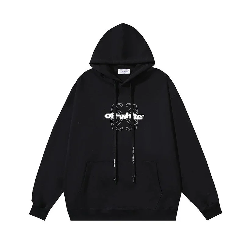 Off-White Off-White Diagonal Black Hoodie Black - 1