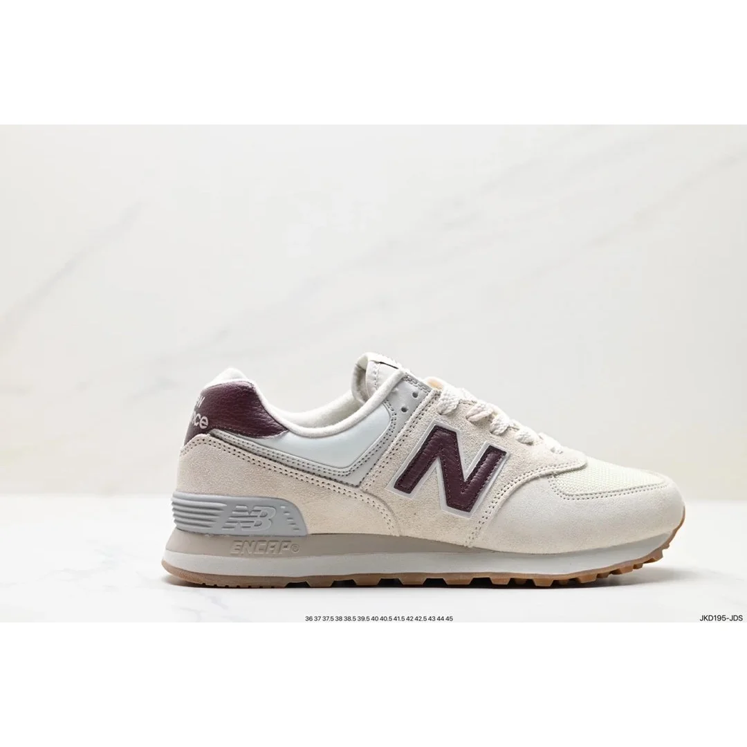 New Balance New Balance 574 Sail/University Red Sneakers White - 1
